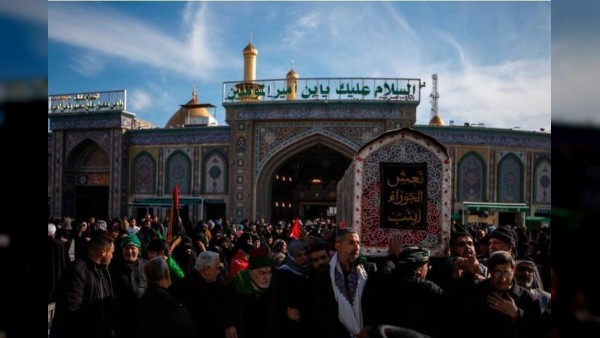 پوشش سیاه حرمین کربلا در سال روز حضرت زینب (س)