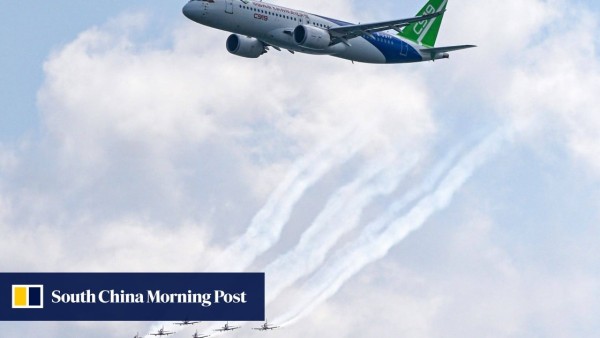 C919 چین تنها جت تک راهرویی در نمایش هوایی سنگاپور
